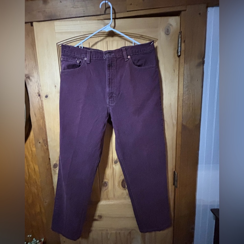 Levi's Men's Dark maroon Straight Jeans